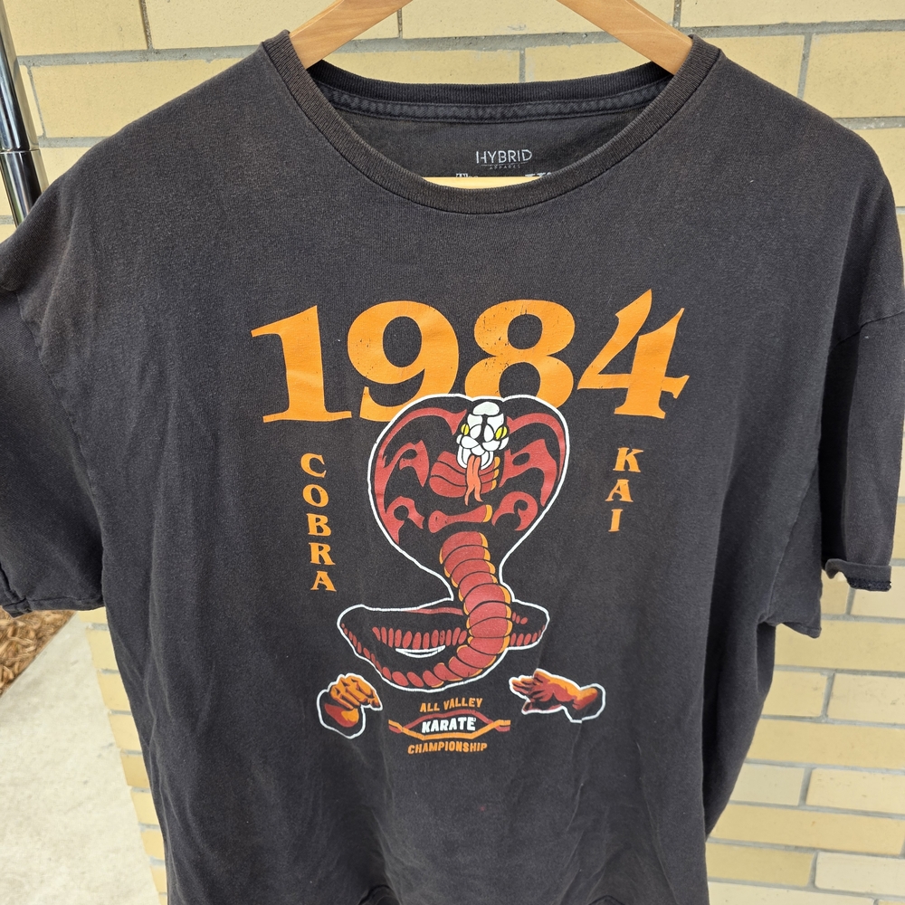 Hybrid Apparel Black Cobra Kai 1984 Tee